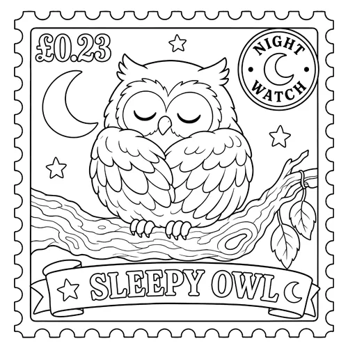 World of Stamps — Cottagecore — sample coloring page 2